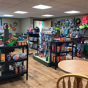 Shelves and merchandise | Camp Store